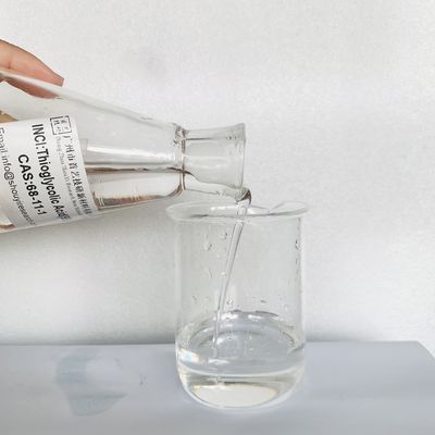 Bezbarwny kwas tioglikolowy 99% łamie wiązania z dysulfidami, czyni włosy miękkimi